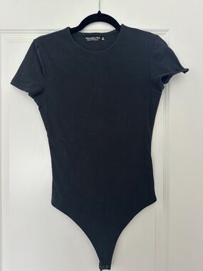 Abercrombie & Fitch Black Crew Neck Bodysuit